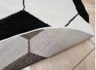 Тъкан килим MAGNOLIA 141 white/black КРЪГ